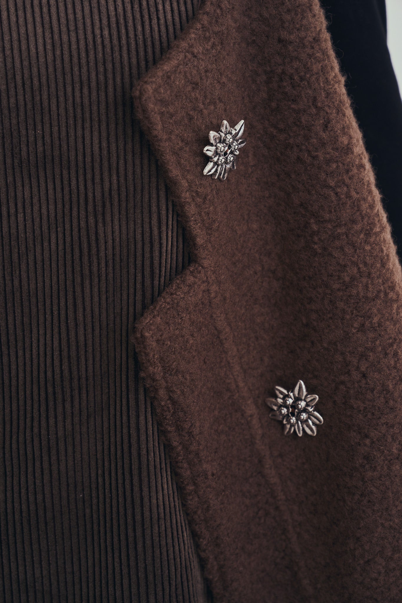 羊絨背心洋裝外套｜可可棕