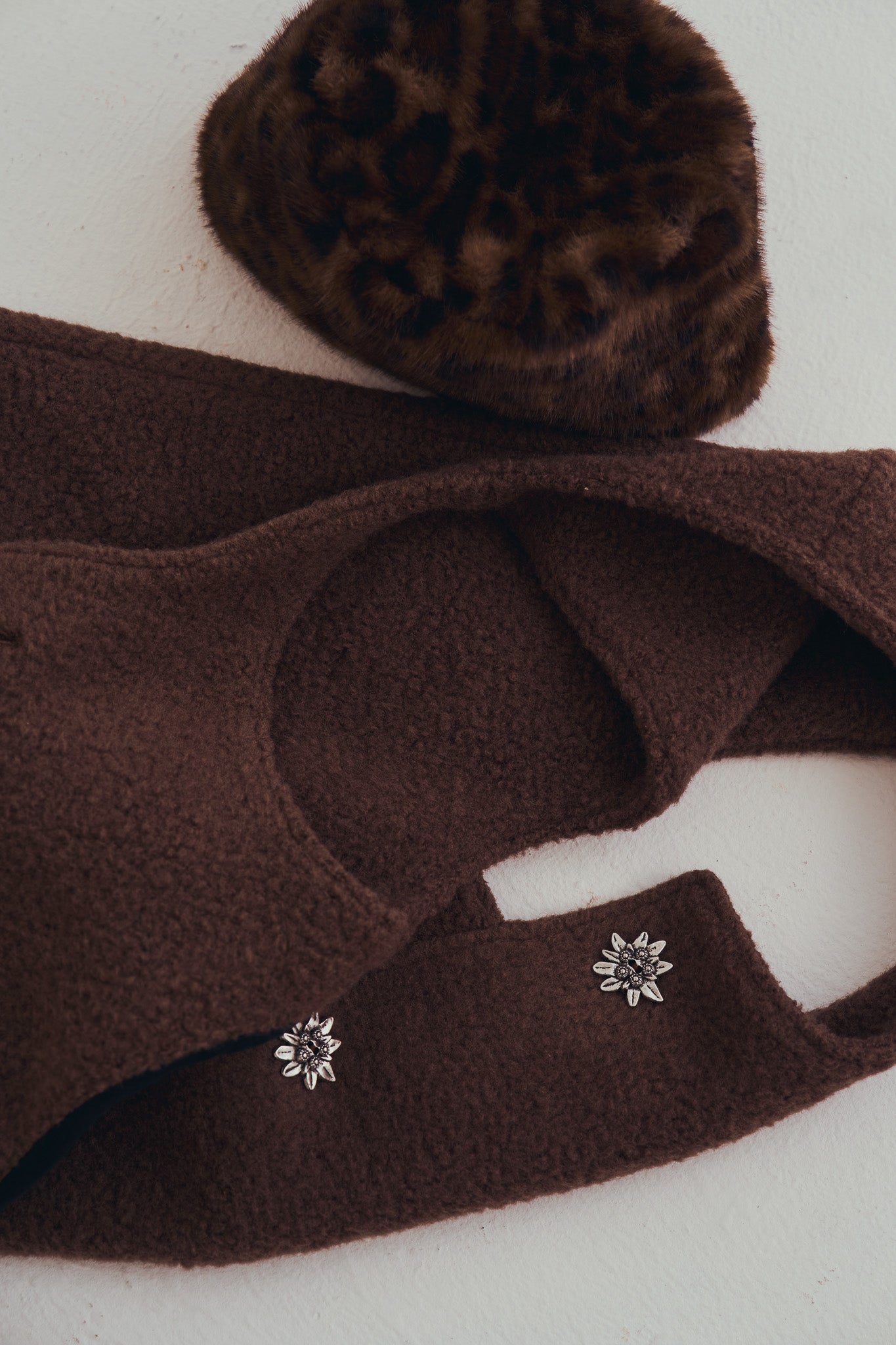 羊絨背心洋裝外套｜可可棕