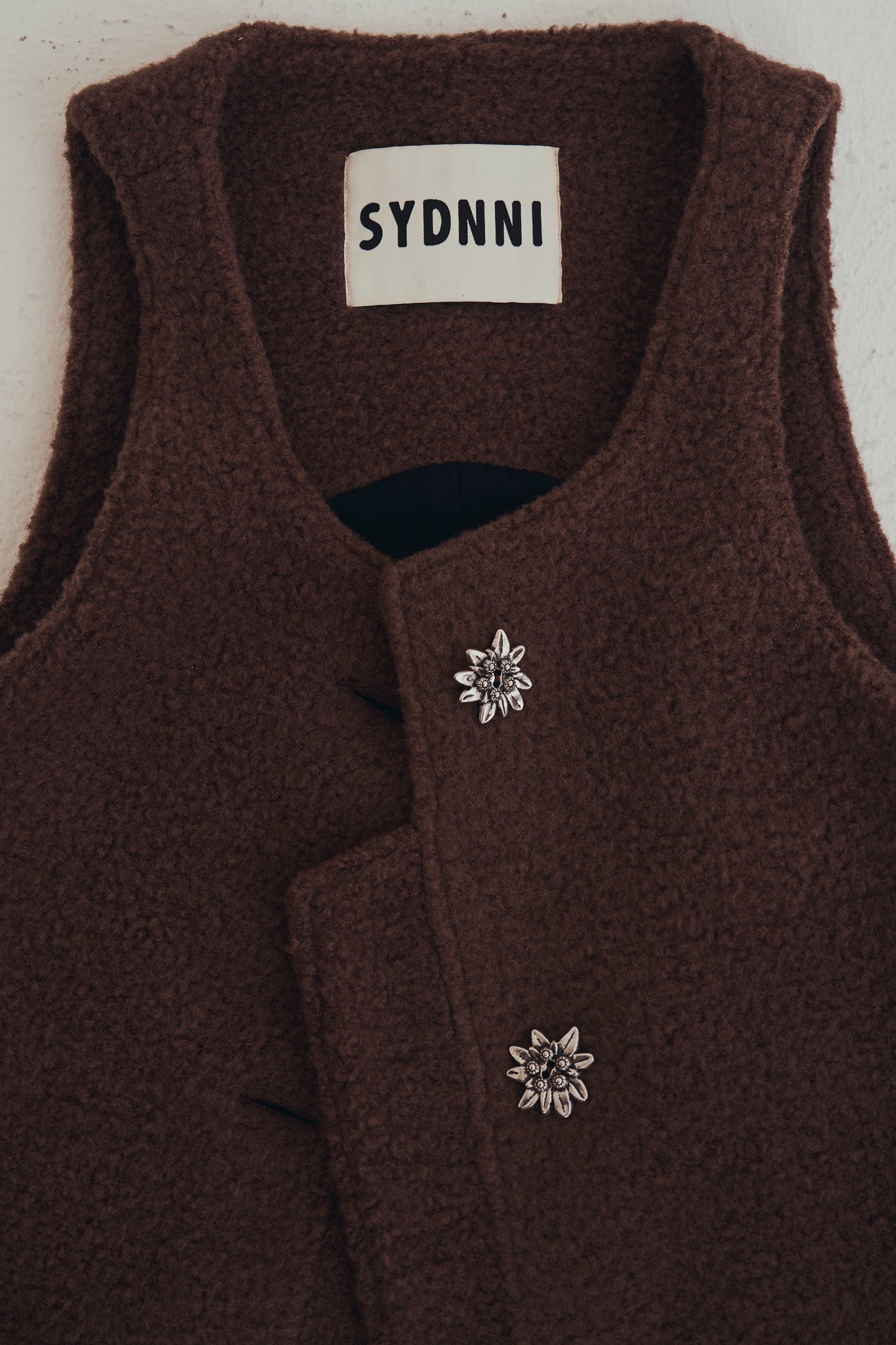 羊絨背心洋裝外套｜可可棕