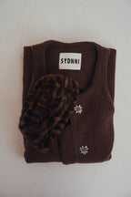 羊絨背心洋裝外套｜可可棕