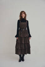 可可棕絨毛蛋糕裙